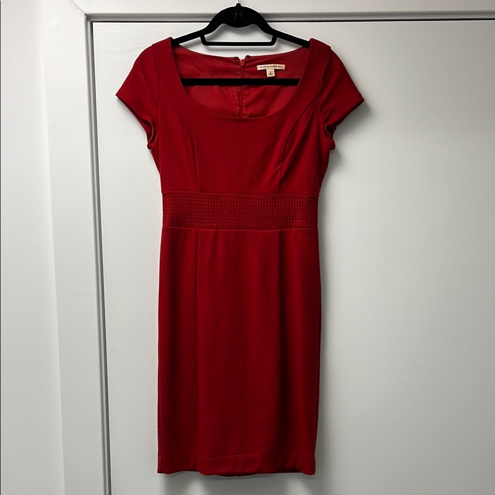 Banana Republic women’s Red wool lined cap sleeve dress size 2